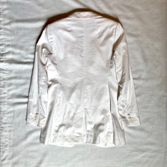 Banana Republic NWT White Linen Blazer Oversized Look $160 Price Tag Size 6 - Picture 7 of 10